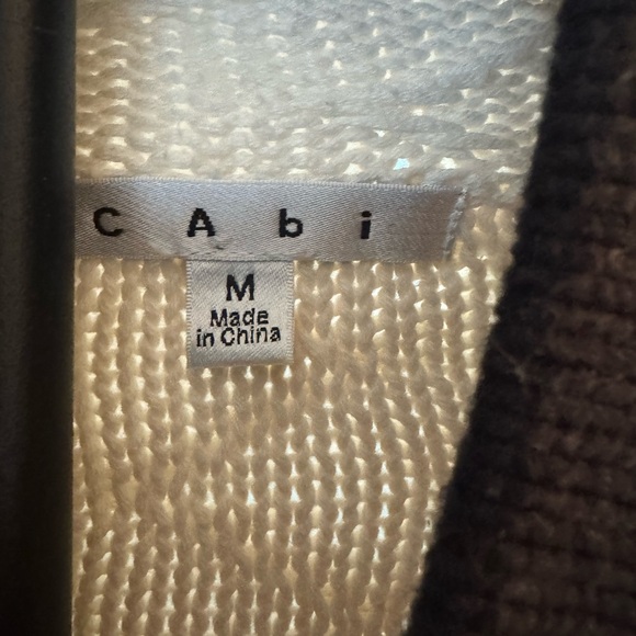 CAbi Cream Cardigan with Black Accents - Picture 4 of 7